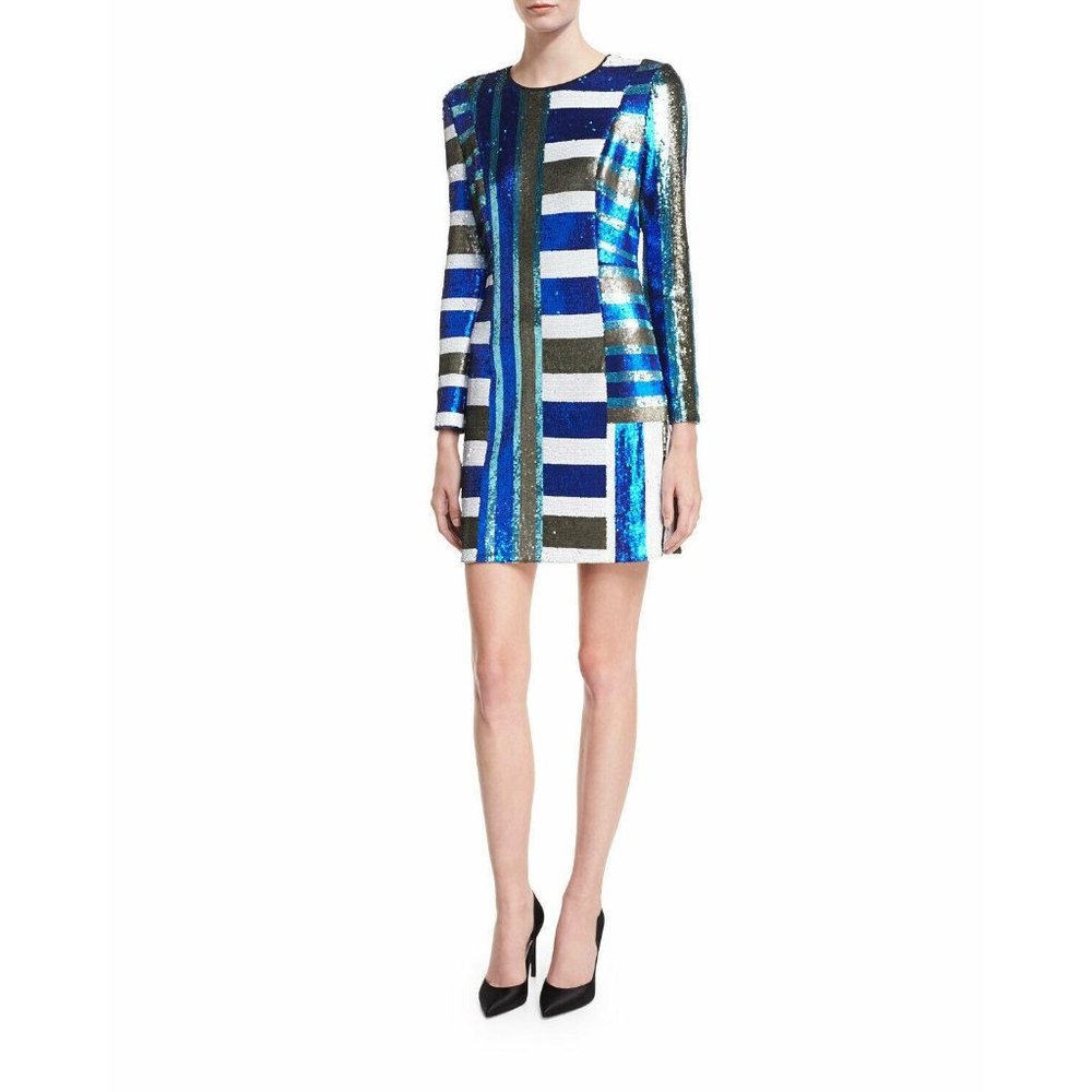 Diane von Furstenberg Sequin Saxon Stripe Dress 4